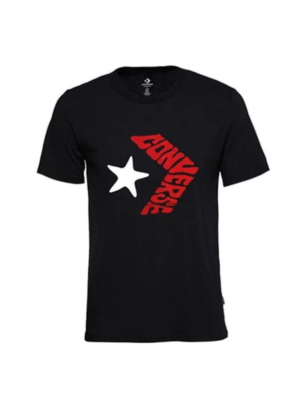 Футболка bubble chevron tee 'black' Converse — изображение 1 из 1, черный