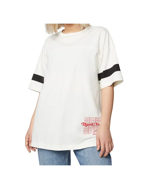 Футболка (WMNS) Converse Renew Alphabet Printing Short Sleeve White — изображение 3 из 4, белый