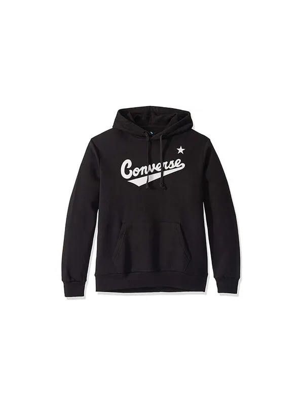 Толстовка nova pullover hoodie 'black' Converse — изображение 2 из 2, черный