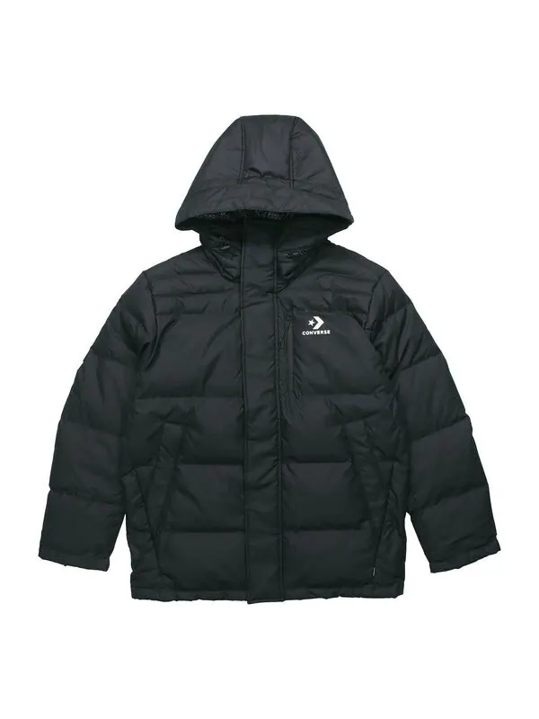 Куртка men's outdoor with down feather jacket black Converse — изображение 1 из 4, черный