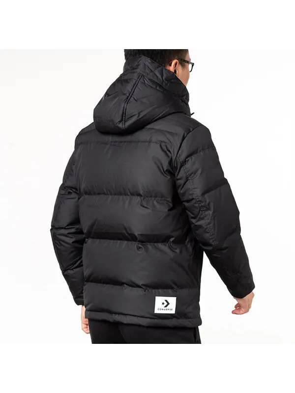 Куртка men's outdoor with down feather jacket black Converse — изображение 4 из 4, черный