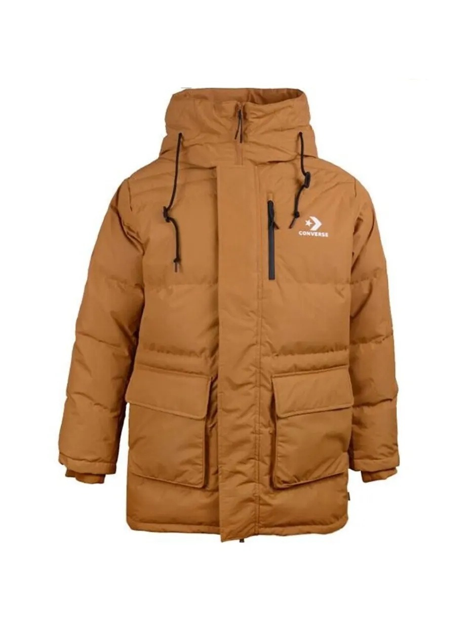 Куртка Converse Mid-Length Down Fill Puffer — изображение 1 из 2, желтый