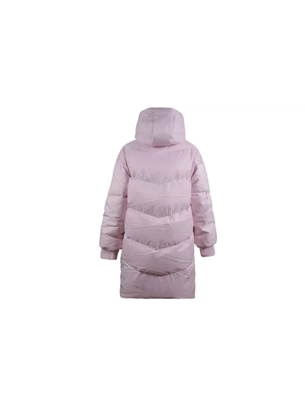Куртка hooded long puffer coat 'pale pink' Converse — изображение 2 из 2, розовый