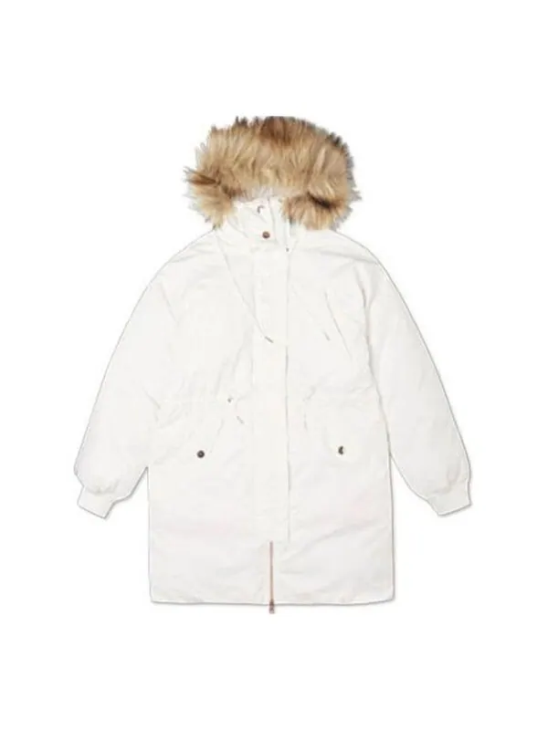 Куртка long down parka 'white' Converse — изображение 1 из 2, белый