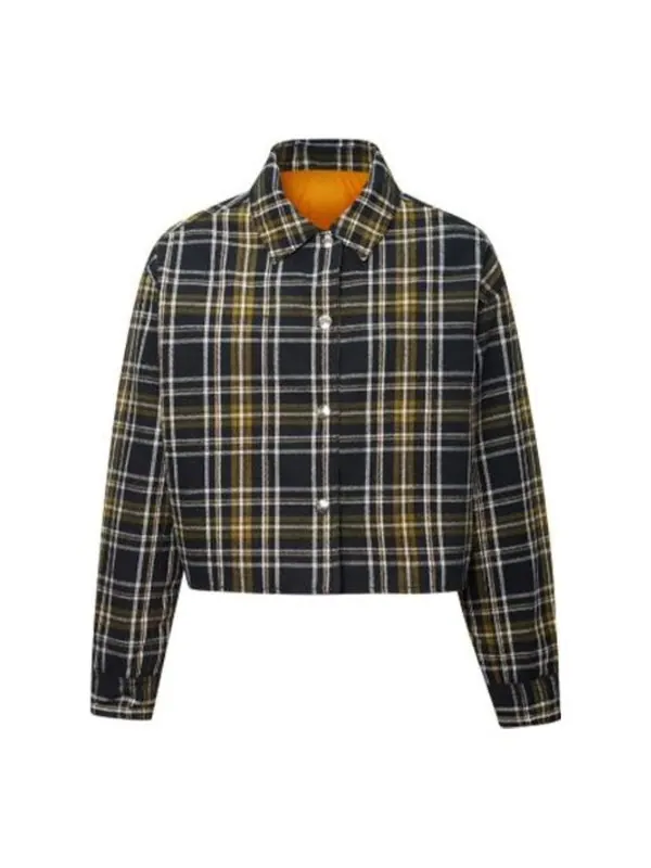 Куртка reversible shirt-style jacket 'black grey' Converse — изображение 1 из 2, черный/серый