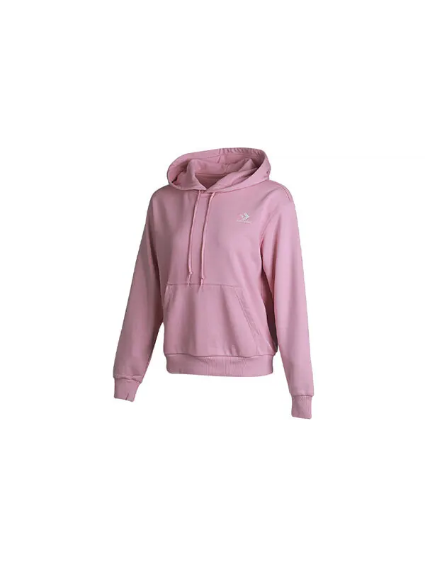 Свитер letter basical hooded sweater pink Converse — изображение 2 из 3, розовый