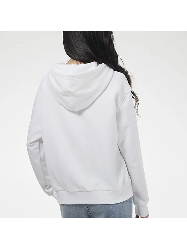 Свитер small logo long-sleeve hooded sweater white Converse — изображение 4 из 4, белый
