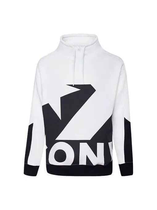 Толстовка Men's Converse Contrasting Colors Logo Stand Collar Sports Pullover White — изображение 1 из 3, белый