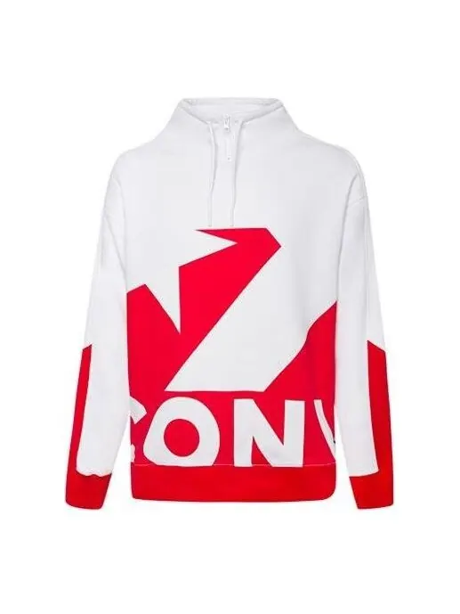 Куртка printed funnel neck sweatshirt 'red' Converse — изображение 1 из 2, красный