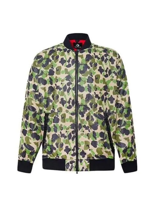 Куртка printed utility bomber 'green yellow' Converse — изображение 1 из 2, зеленый/желтый