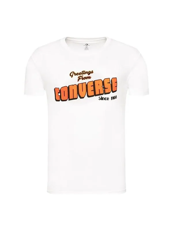Футболка men's loose alphabet printing short sleeve casual white Converse — изображение 1 из 1, белый
