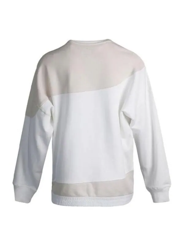 Свитер casual sweatshirt 'white pink' Converse — изображение 2 из 2, белый/розовый