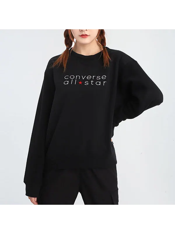 Свитер all star sweater 'black' Converse — изображение 3 из 4, черный