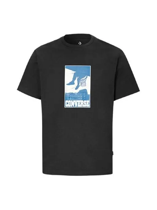 Футболка men's all star printing sports short sleeve black Converse — изображение 1 из 4, черный
