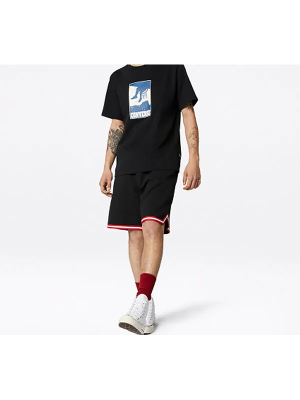 Футболка men's all star printing sports short sleeve black Converse — изображение 3 из 4, черный