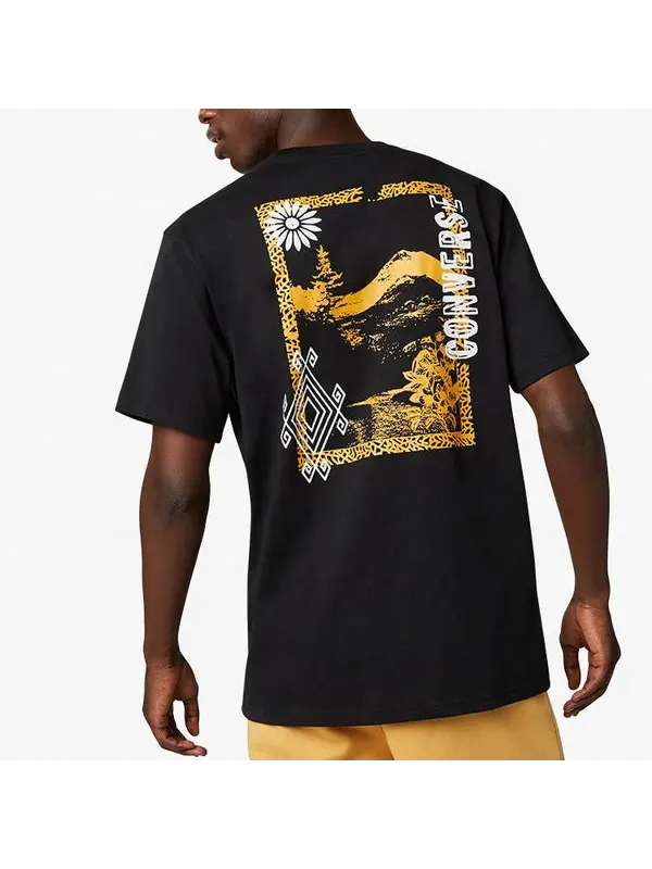 Футболка applique short-sleeve tee men black Converse — изображение 2 из 2, черный