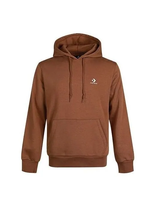 Толстовка embroidered star chevron pullover hoodie 'brown' Converse — изображение 1 из 3, коричневый