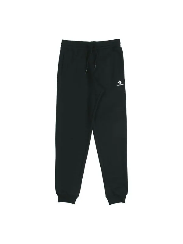 Брюки go to star chevron standard-fit fleece sweatpants 'black' Converse — изображение 1 из 4, черный