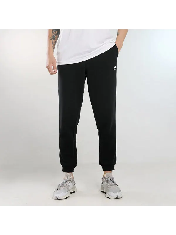 Брюки go to star chevron standard-fit fleece sweatpants 'black' Converse — изображение 3 из 4, черный
