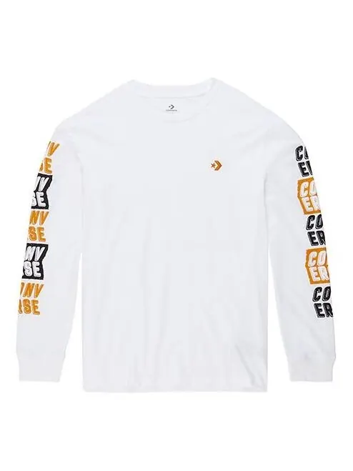 Футболка applique logolong-sleeve tee men white Converse — изображение 1 из 3, белый