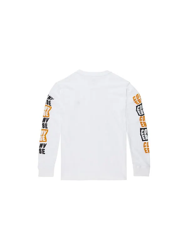 Футболка applique logolong-sleeve tee men white Converse — изображение 3 из 3, белый