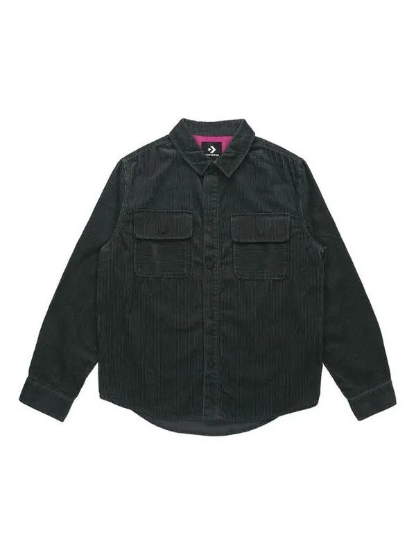Куртка men's sports cargo corduroy shirt jacket black Converse — изображение 1 из 2, черный