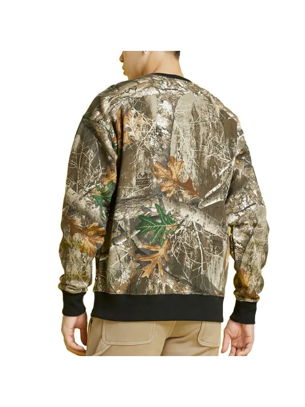 Толстовка Men's Converse Retro Pattern Logo Printing Round Neck Pullover Camouflage — изображение 3 из 4, камуфляж
