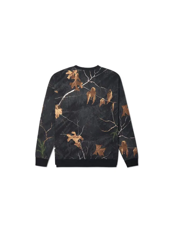 Свитер realtree printed crew neck sweatshirt 'black' Converse — изображение 2 из 2, черный