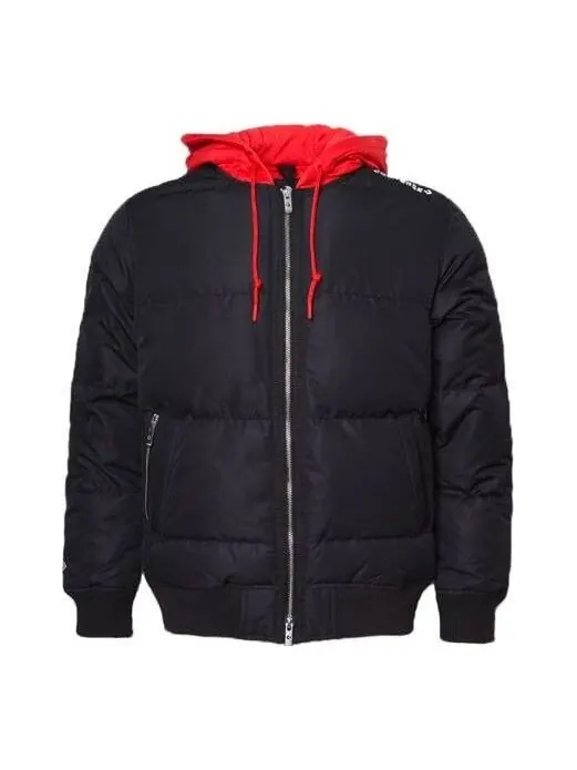 Куртка court down bomber jacket 'black red' Converse — изображение 1 из 4, черный/красный