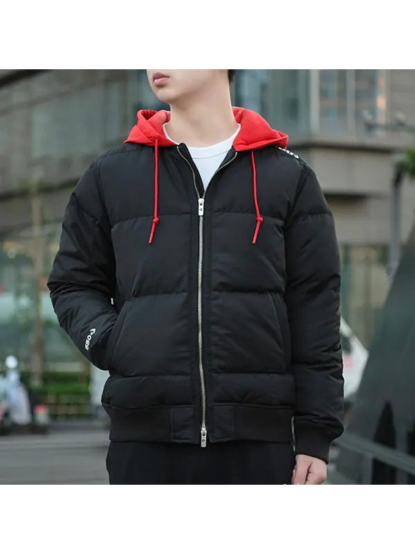 Куртка court down bomber jacket 'black red' Converse — изображение 3 из 4, черный/красный