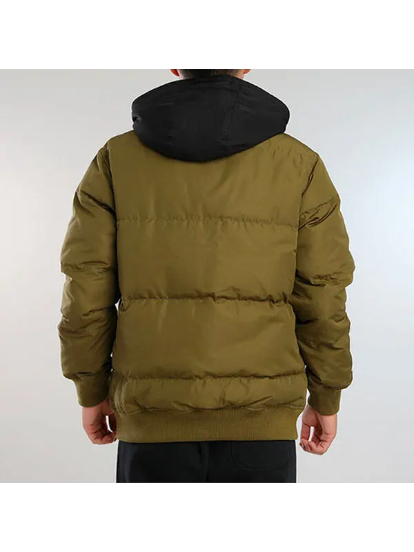 Куртка court down bomber jacket 'olive green' Converse — изображение 4 из 4, оливковый зеленый