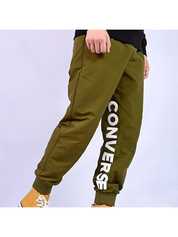 Брюки wordmark jogger 'olive green' Converse — изображение 3 из 4, оливковый зеленый