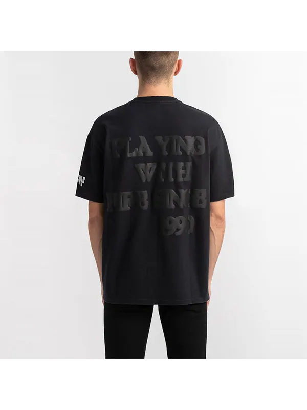 Футболка x asap nast short sleeve t-shirt 'black' Converse — изображение 4 из 4, черный