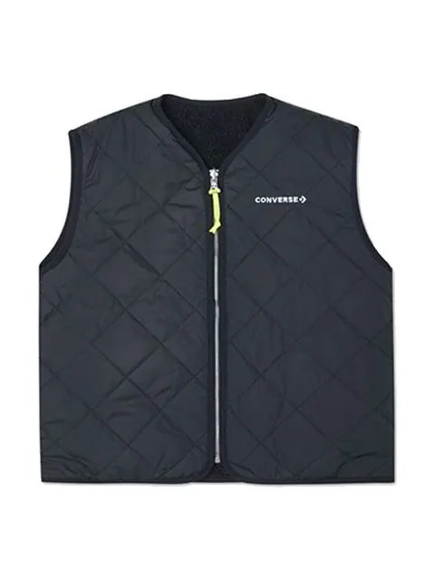 Жилет (WMNS) Converse Sherpa Reversible Vest 'Black' — изображение 1 из 6, черный