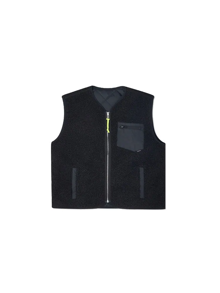 Жилет (WMNS) Converse Sherpa Reversible Vest 'Black' — изображение 3 из 6, черный