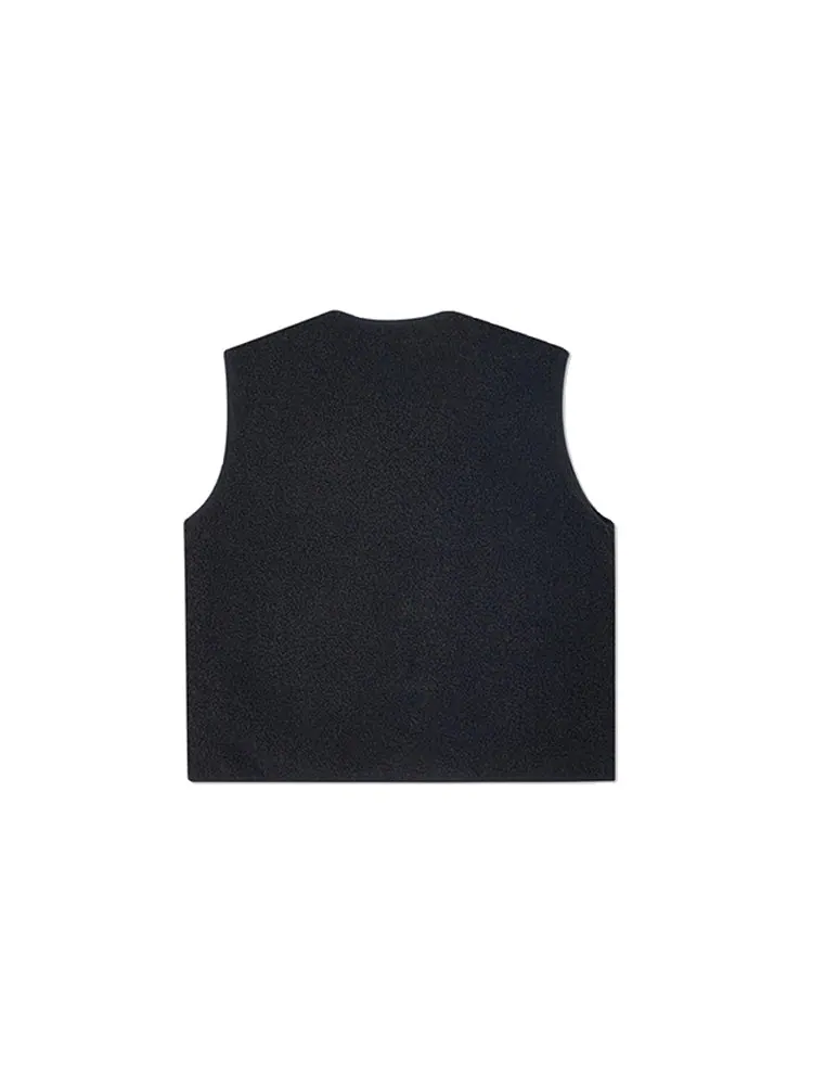 Жилет (WMNS) Converse Sherpa Reversible Vest 'Black' — изображение 4 из 6, черный