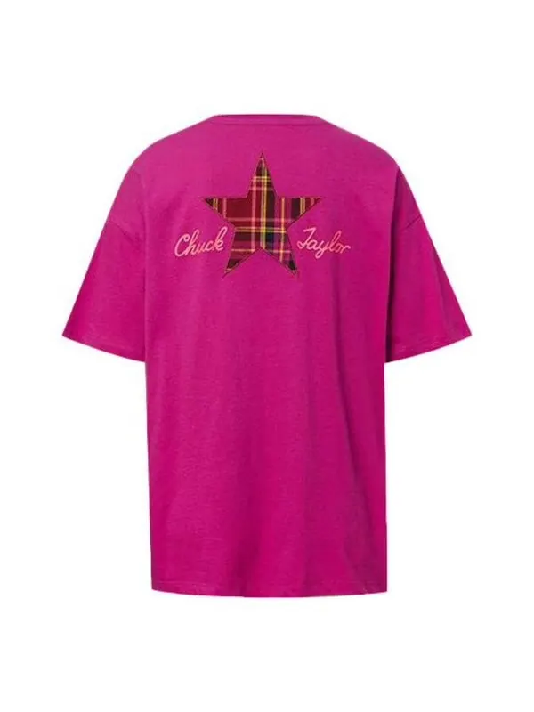 Футболка casual t-shirt 'purple' Converse — изображение 2 из 2, фиолетовый