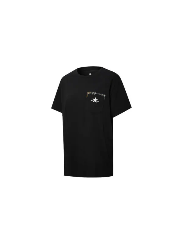 Футболка Converse Pocket Round Neck Short Sleeve Black — изображение 2 из 3, черный