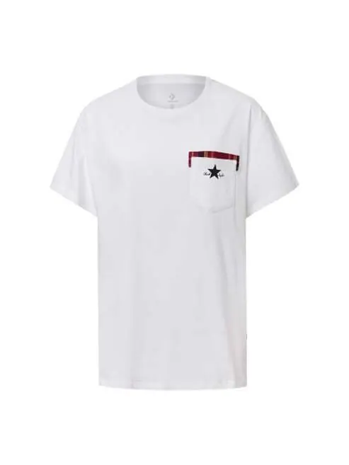 Футболка pocket round neck short sleeve white Converse — изображение 1 из 3, белый