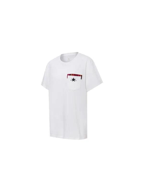 Футболка pocket round neck short sleeve white Converse — изображение 2 из 3, белый