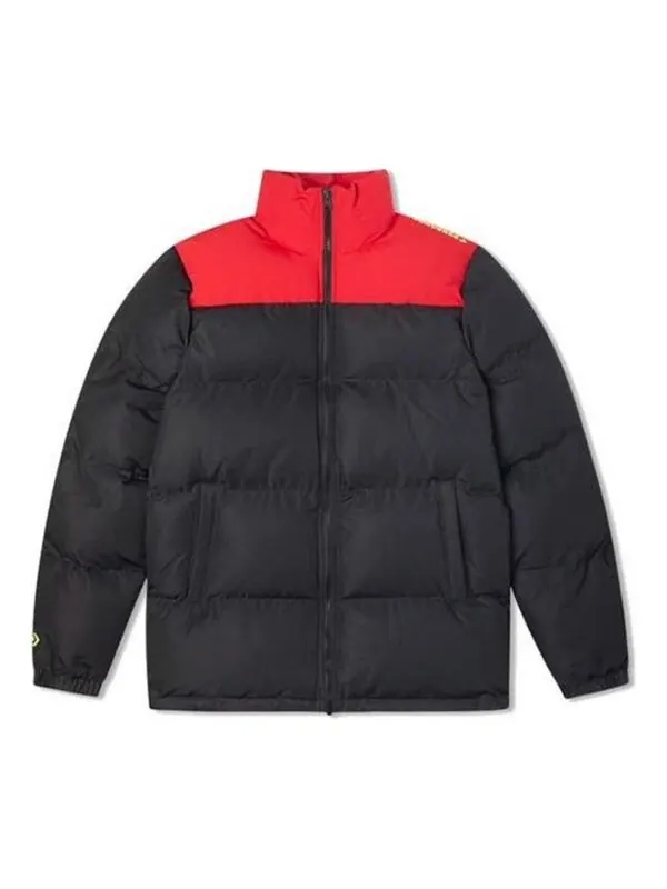 Куртка colorblock down jacket 'black red' Converse — изображение 1 из 2, черный/красный