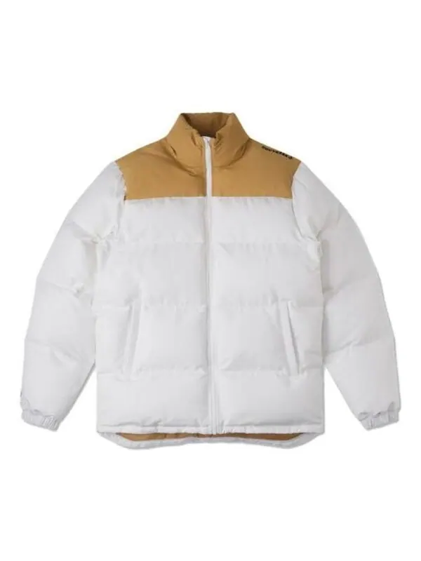 Куртка colorblock down jacket 'white tan' Converse — изображение 1 из 1, белый/бежевый