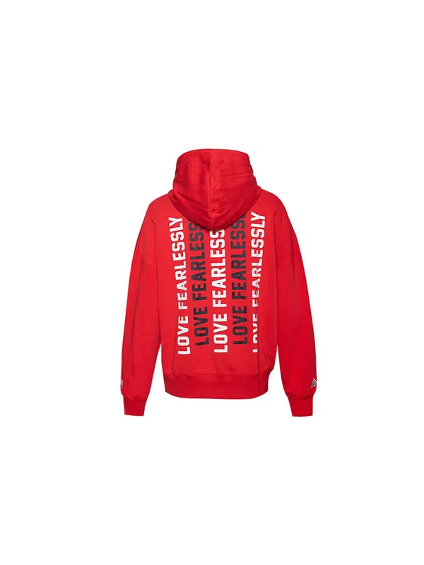 Свитер love the progress 2.0 oversized pullover hoodie 'red' Converse — изображение 2 из 4, красный