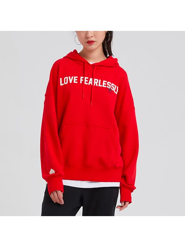 Свитер love the progress 2.0 oversized pullover hoodie 'red' Converse — изображение 3 из 4, красный