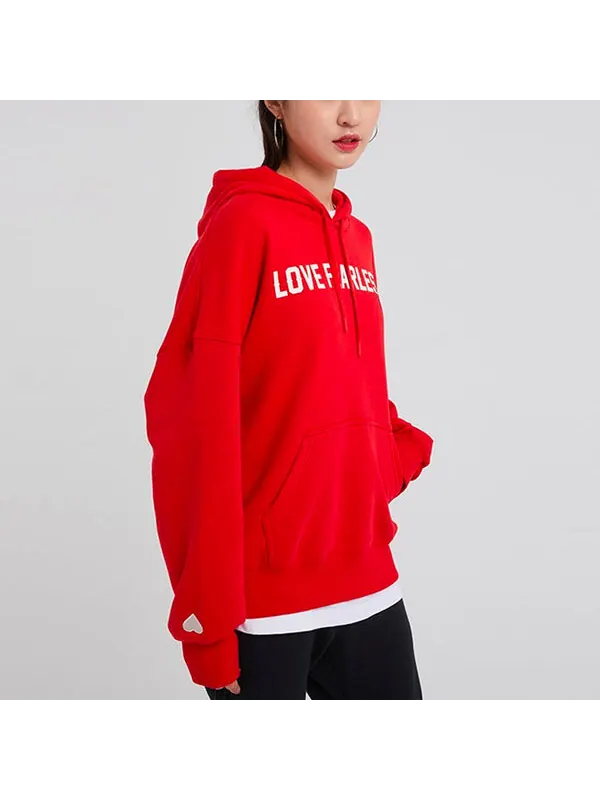 Свитер love the progress 2.0 oversized pullover hoodie 'red' Converse — изображение 4 из 4, красный