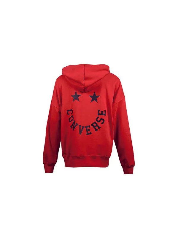 Толстовка Converse Logo Knit hooded Drawstring Red — изображение 2 из 2, красный