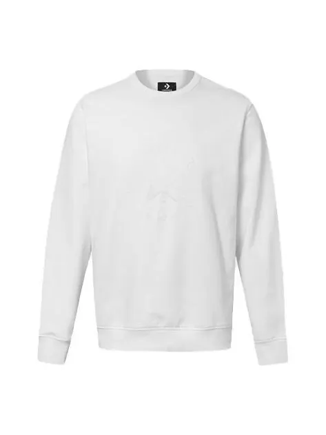 Толстовка Men's Converse Logo Printing Round Neck Pullover White — изображение 1 из 2, белый