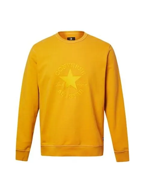 Толстовка Men's Converse Logo Printing Round Neck Pullover Yellow — изображение 1 из 1, желтый