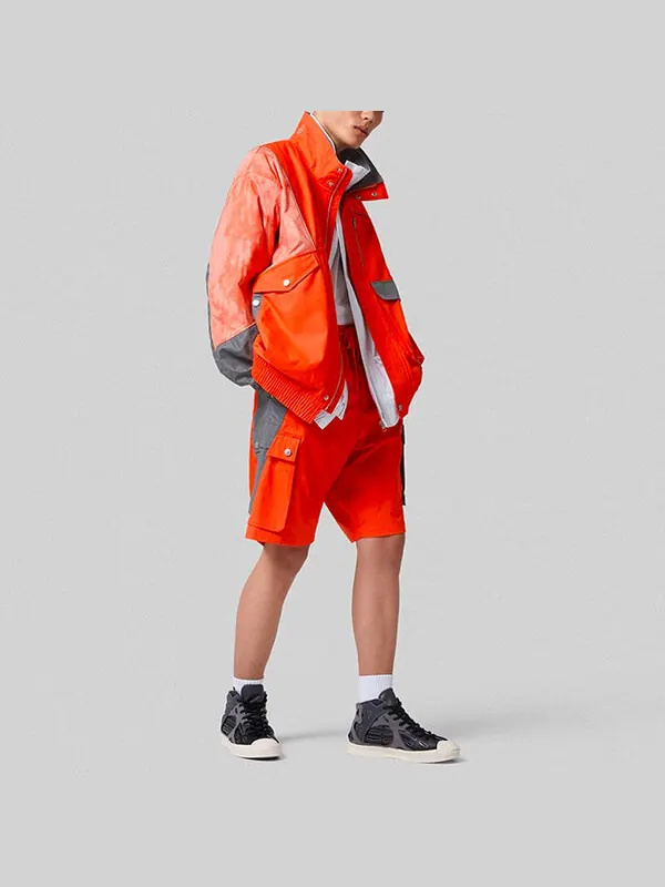 Куртка men's x feng chen wang crossover splicing contrasting colors casual sports jacket orange Converse — изображение 4 из 4