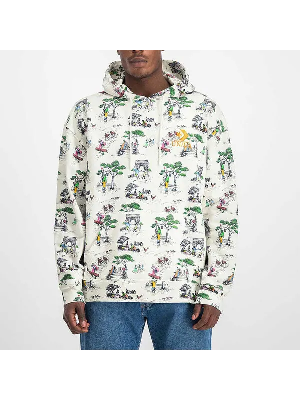 Толстовка Men's Converse x Union Crossover Full Print Printing Casual White — изображение 2 из 3, белый